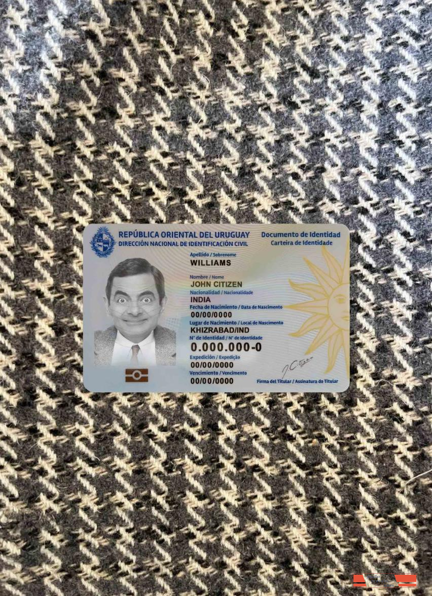 Uruguay ID photolook FRONT PSD template